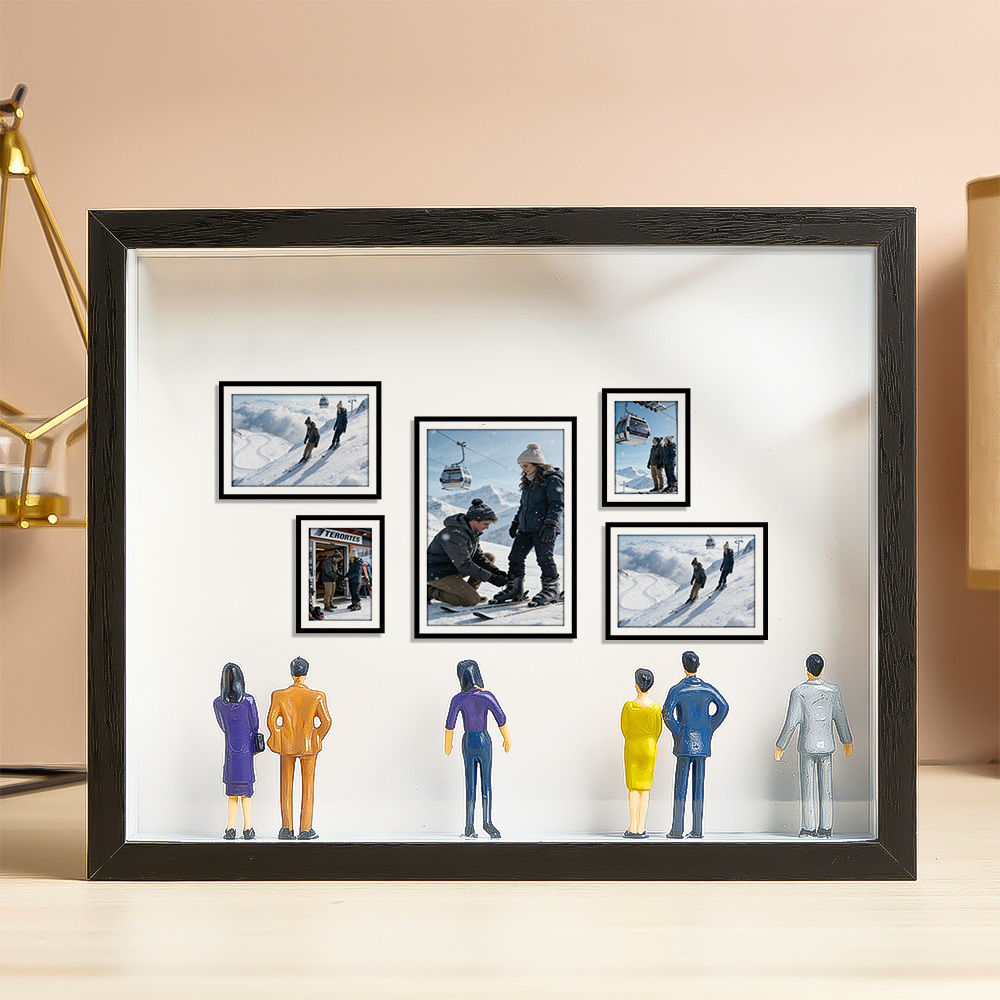 Custom Photo Mini Art Gallery Frame Personalized Museum of Us Frame Unique and Meaningful Gift for Her or Him - MyCameraRollKeychain