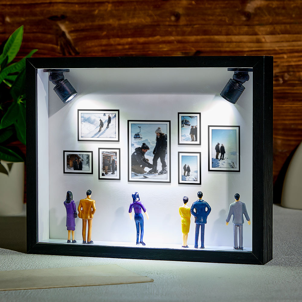 Custom Photo Mini Art Gallery Frame Personalized Museum of Us Frame Unique and Meaningful Gift for Her or Him - MyCameraRollKeychain