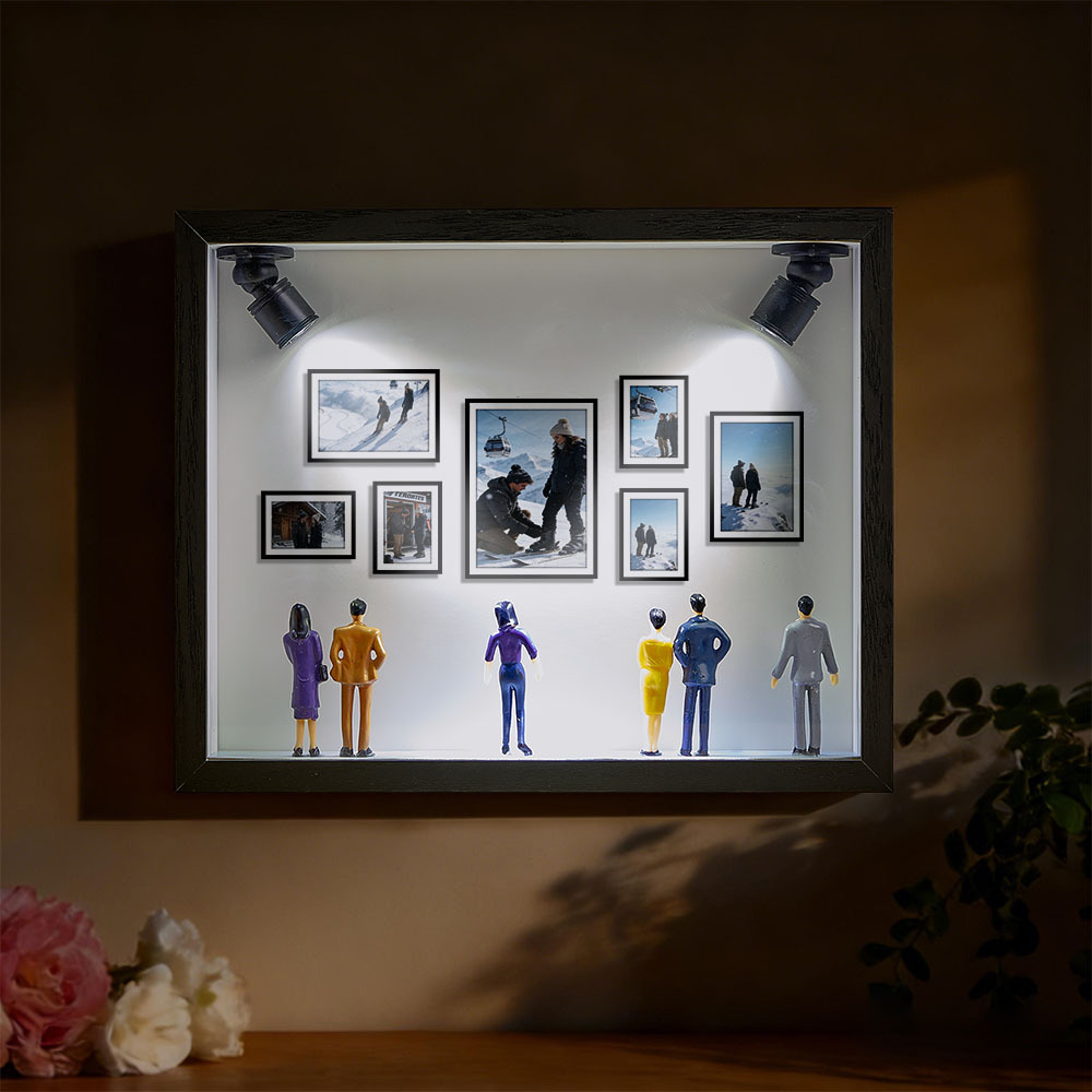 Custom Photo Mini Art Gallery Frame Personalized Museum of Us Frame Unique and Meaningful Gift for Her or Him - MyCameraRollKeychain