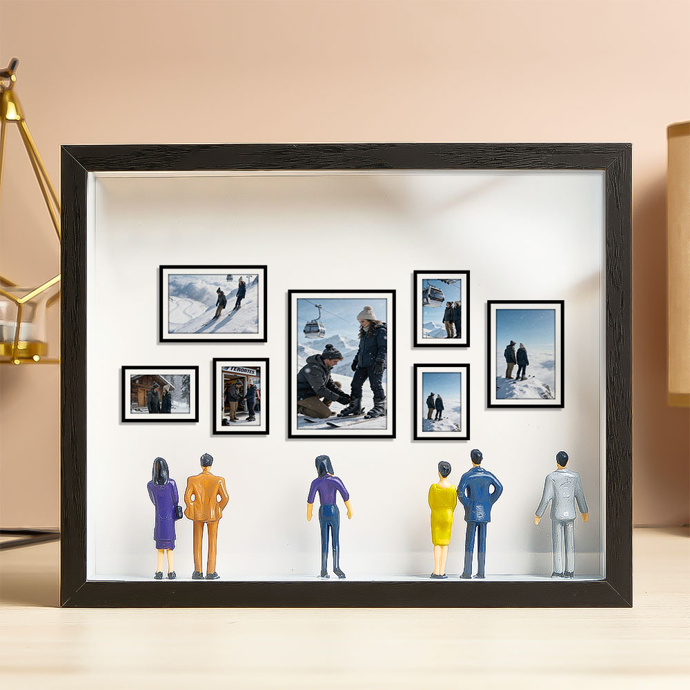 Custom Photo Mini Art Gallery Frame Personalized Museum of Us Frame Unique and Meaningful Gift for Her or Him - MyCameraRollKeychain