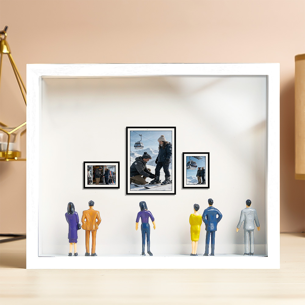 Custom Photo Mini Art Gallery Frame Personalized Museum of Us Frame Unique and Meaningful Gift for Her or Him - MyCameraRollKeychain