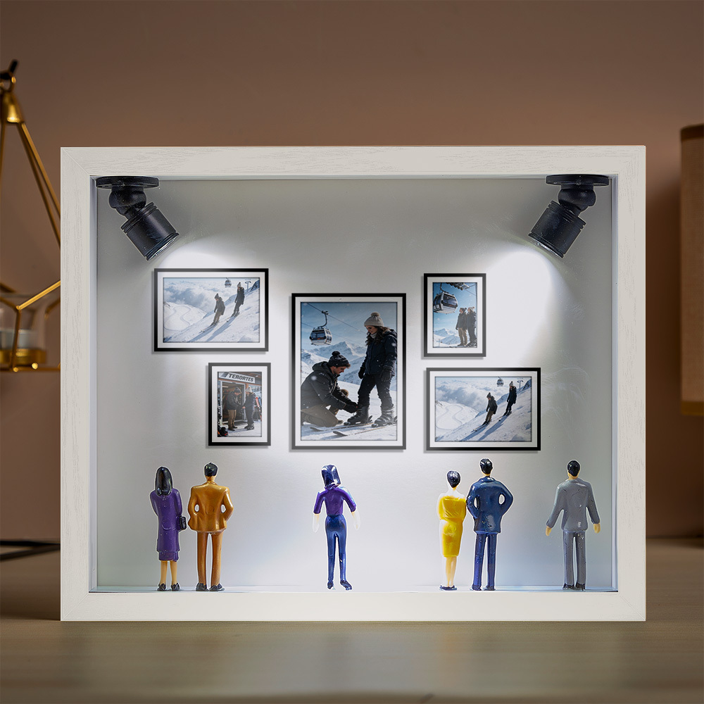 Custom Photo Mini Art Gallery Frame Personalized Museum of Us Frame Unique and Meaningful Gift for Her or Him - MyCameraRollKeychain