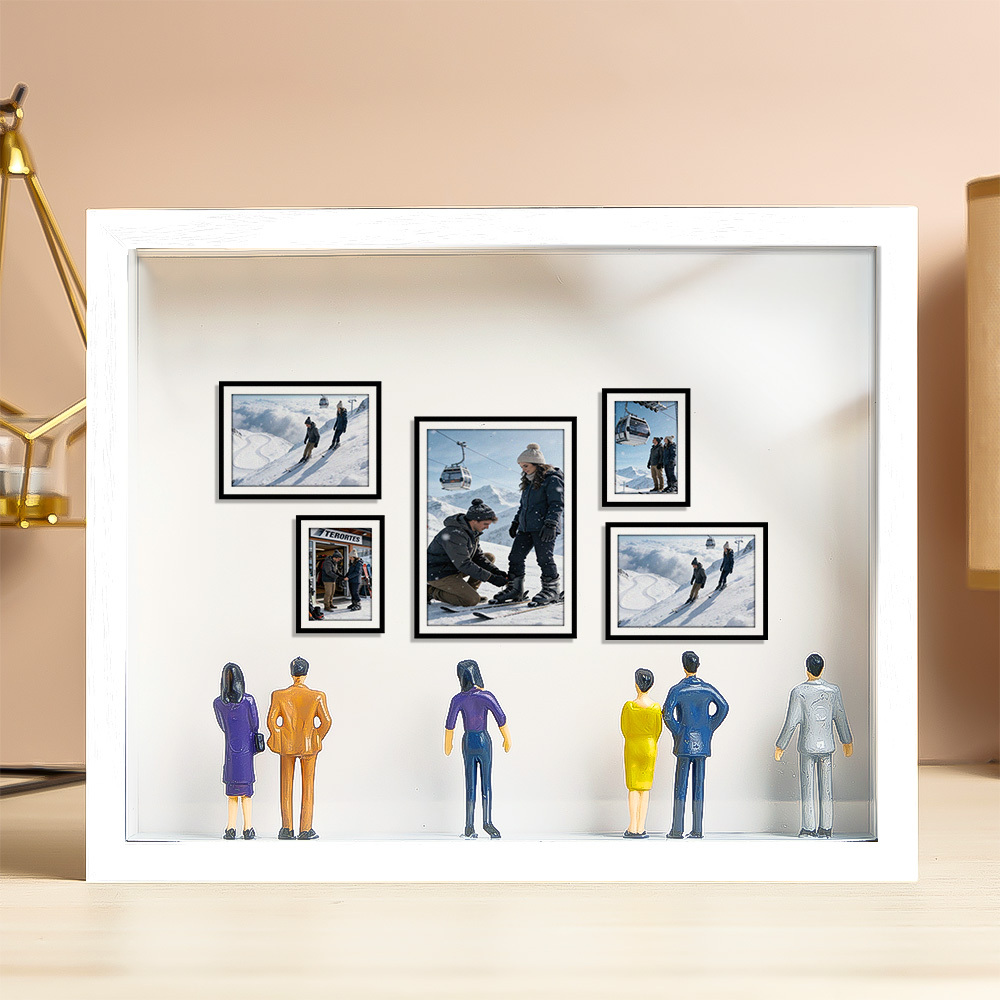 Custom Photo Mini Art Gallery Frame Personalized Museum of Us Frame Unique and Meaningful Gift for Her or Him - MyCameraRollKeychain