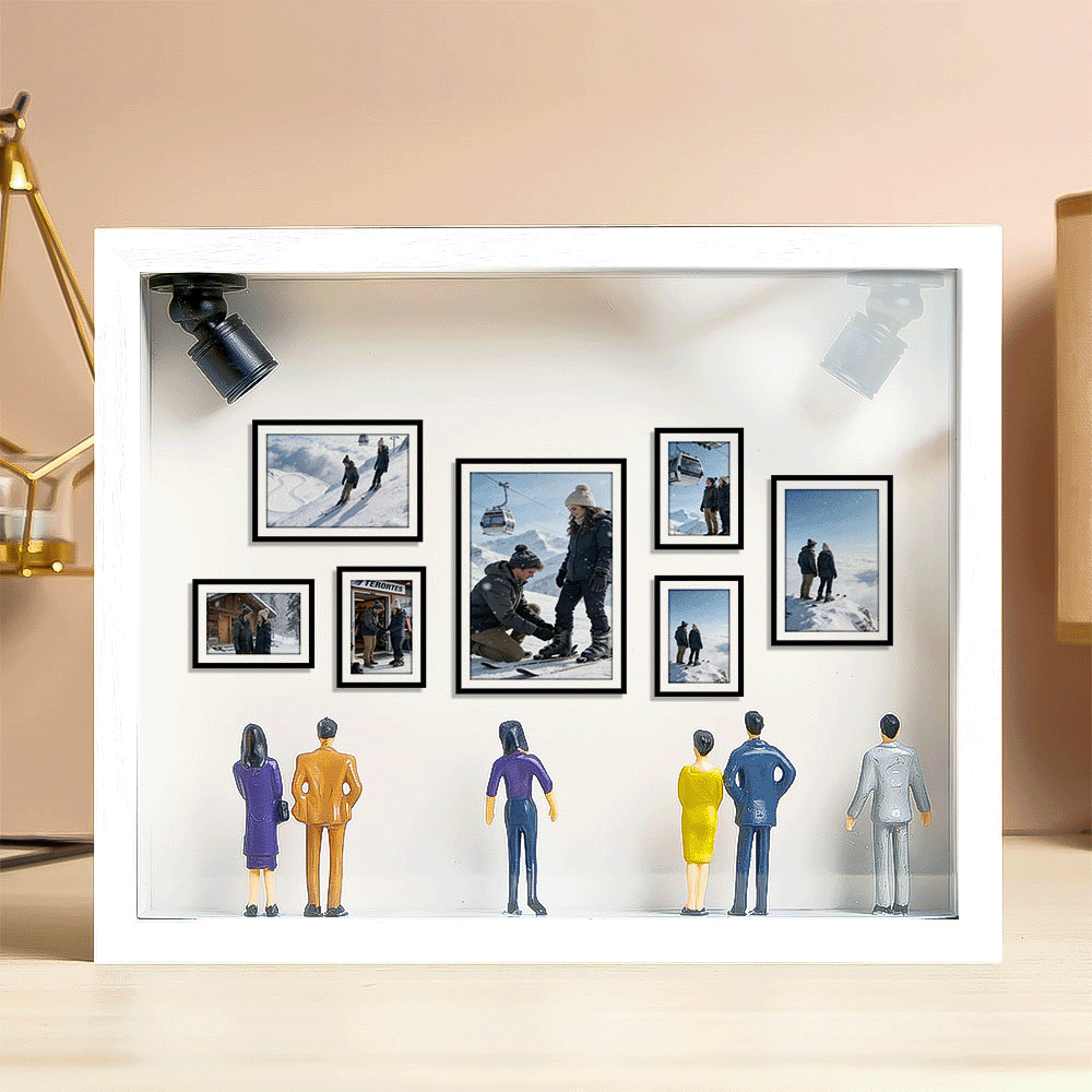 Custom Photo Mini Art Gallery Frame Personalized Museum of Us Frame Unique and Meaningful Gift for Her or Him - MyCameraRollKeychain