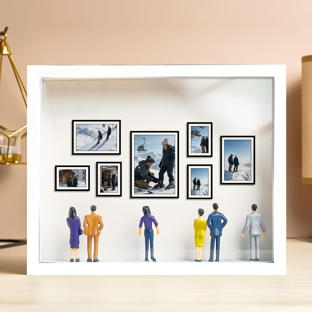 Custom Photo Mini Art Gallery Frame Personalized Museum of Us Frame Unique and Meaningful Gift for Her or Him - MyCameraRollKeychain