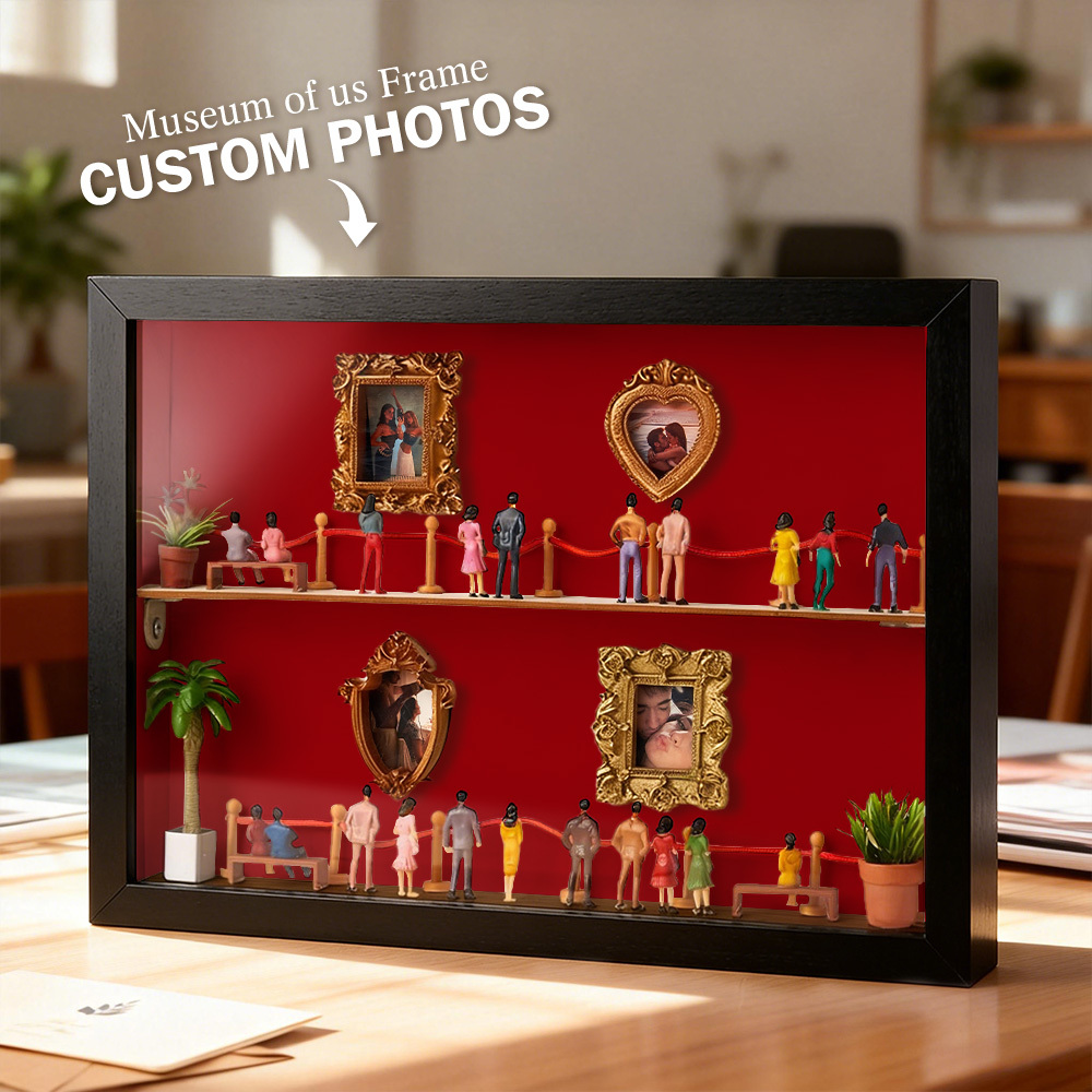 Personalized Museum of Us Frame Custom Photo Couples Gift for Her Mini Museum Gifts Best Valentine's Day Gifts - MyCameraRollKeychain