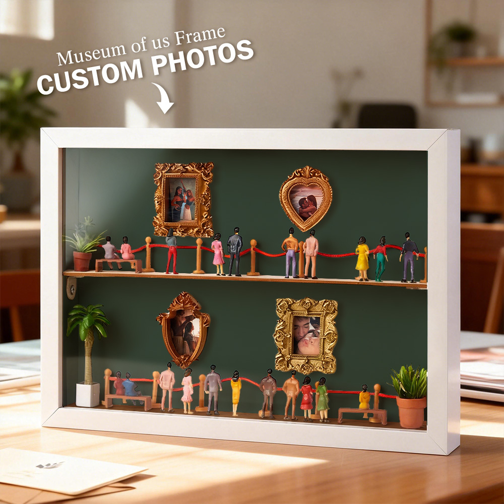 Personalized Museum of Us Frame Custom Photo Couples Gift for Her Mini Museum Gifts Best Valentine's Day Gifts - MyCameraRollKeychain