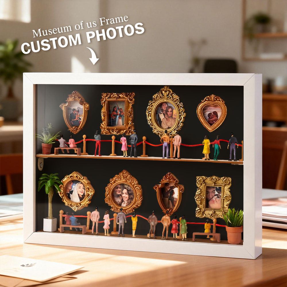 Personalized Museum of Us Frame Custom Photo Couples Gift for Her Mini Museum Gifts Best Valentine's Day Gifts - MyCameraRollKeychain