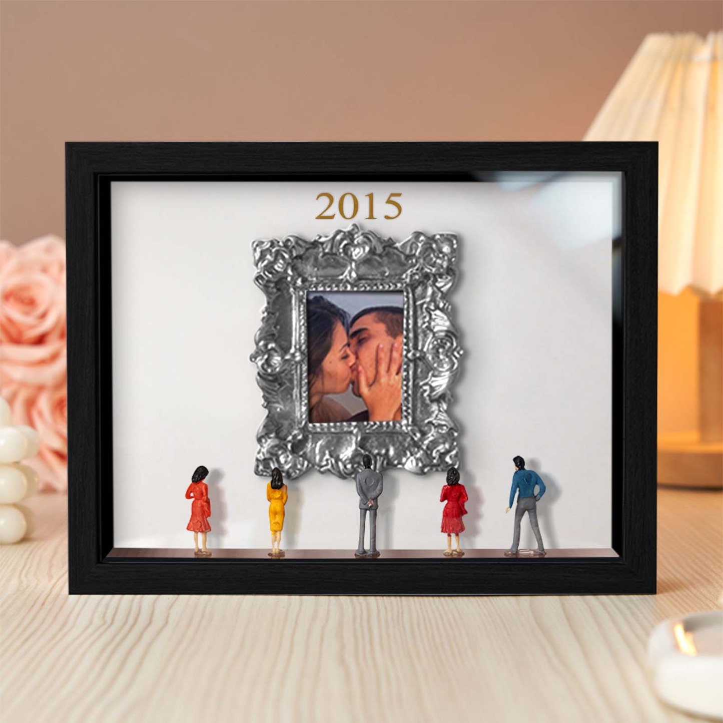 Custom Photo & Year Museum of Us Frame Gift for Someone You Love Cute Miniature Museum Gifts Meaningful Gift Family Gifts - MyCameraRollKeychain