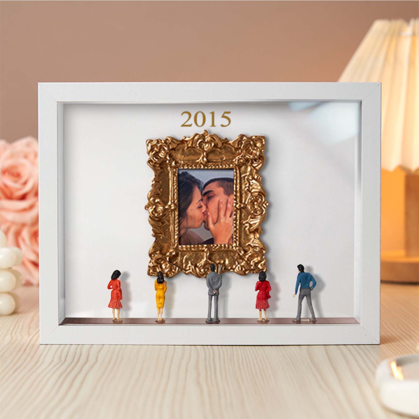 Custom Photo & Year Museum of Us Frame Gift for Someone You Love Cute Miniature Museum Gifts Meaningful Gift Family Gifts - MyCameraRollKeychain