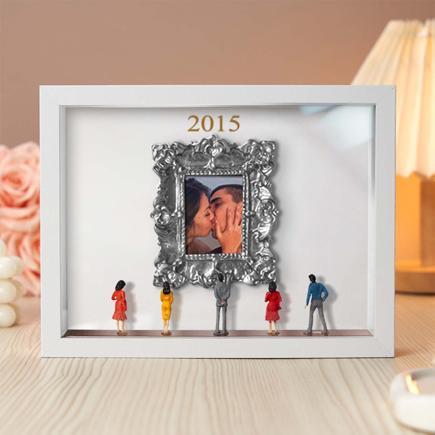 Custom Photo & Year Museum of Us Frame Gift for Someone You Love Cute Miniature Museum Gifts Meaningful Gift Family Gifts - MyCameraRollKeychain