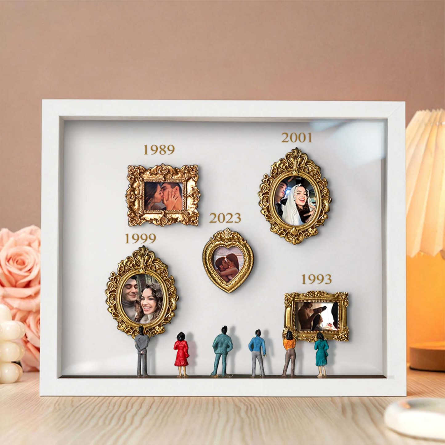 Custom Photo & Year Museum of Us Frame Gift for Someone You Love Cute Miniature Museum Gifts Meaningful Gift Family Gifts - MyCameraRollKeychain