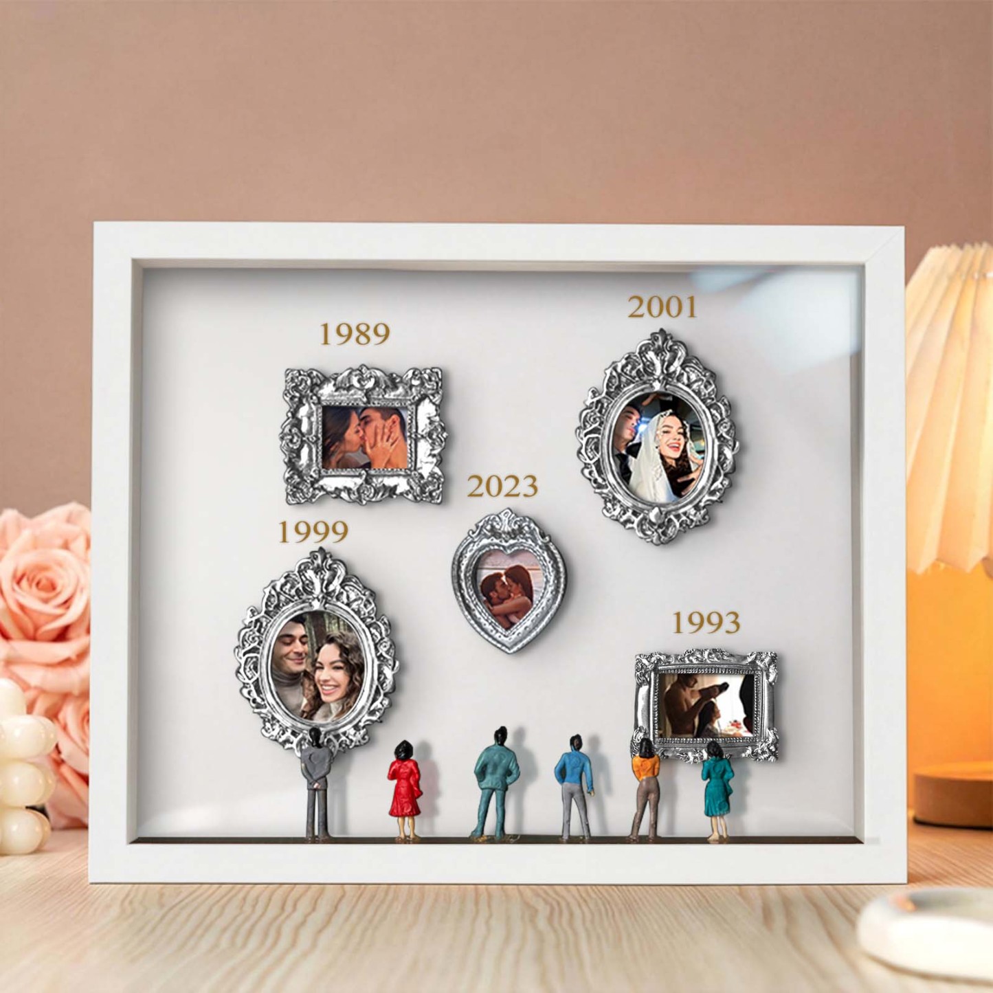 Custom Photo & Year Museum of Us Frame Gift for Someone You Love Cute Miniature Museum Gifts Meaningful Gift Family Gifts - MyCameraRollKeychain