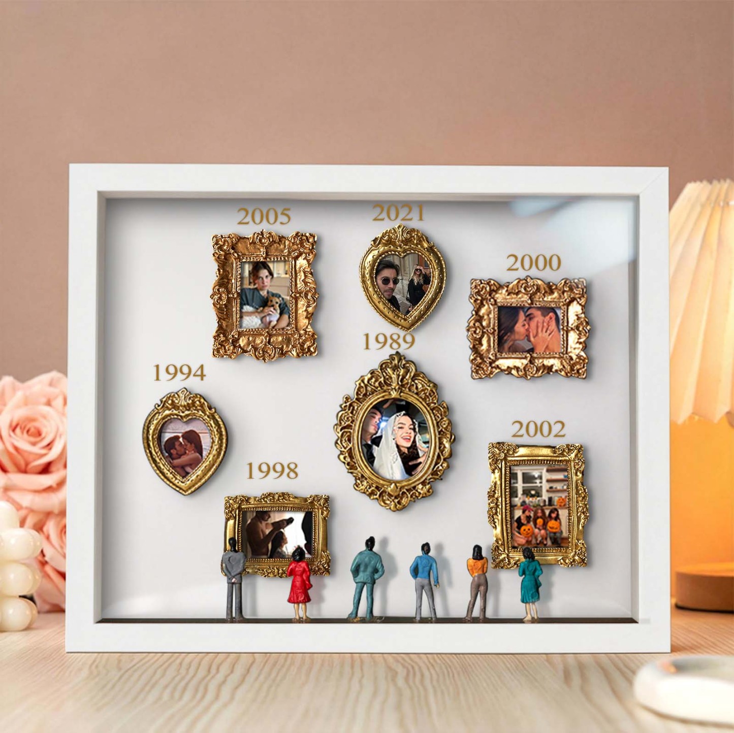 Custom Photo & Year Museum of Us Frame Gift for Someone You Love Cute Miniature Museum Gifts Meaningful Gift Family Gifts - MyCameraRollKeychain