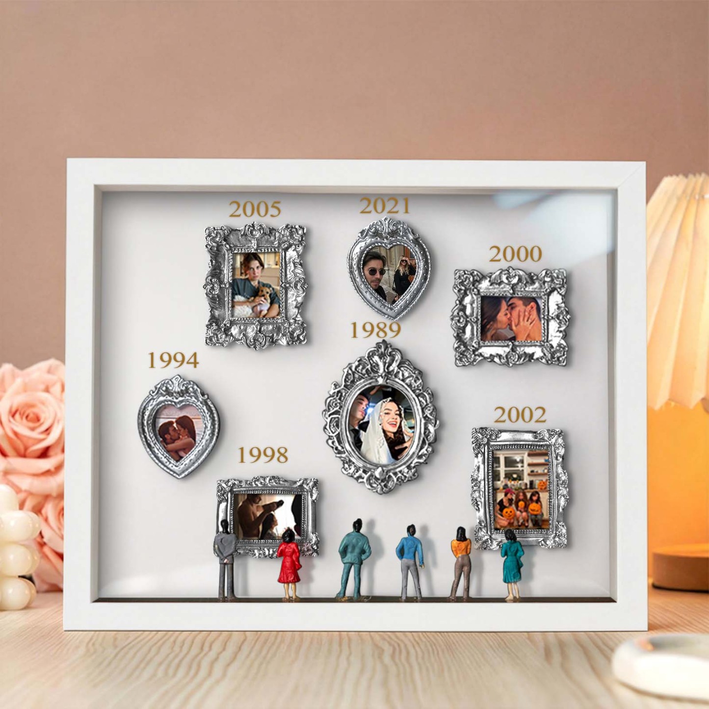 Custom Photo & Year Museum of Us Frame Gift for Someone You Love Cute Miniature Museum Gifts Meaningful Gift Family Gifts - MyCameraRollKeychain