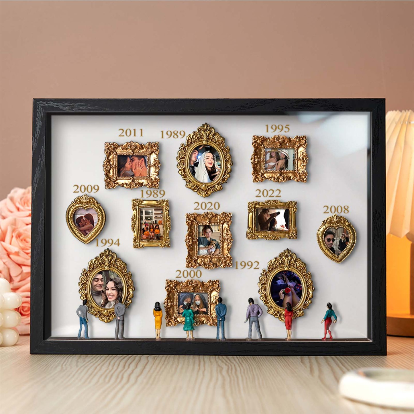 Custom Photo & Year Museum of Us Frame Gift for Someone You Love Cute Miniature Museum Gifts Meaningful Gift Family Gifts - MyCameraRollKeychain