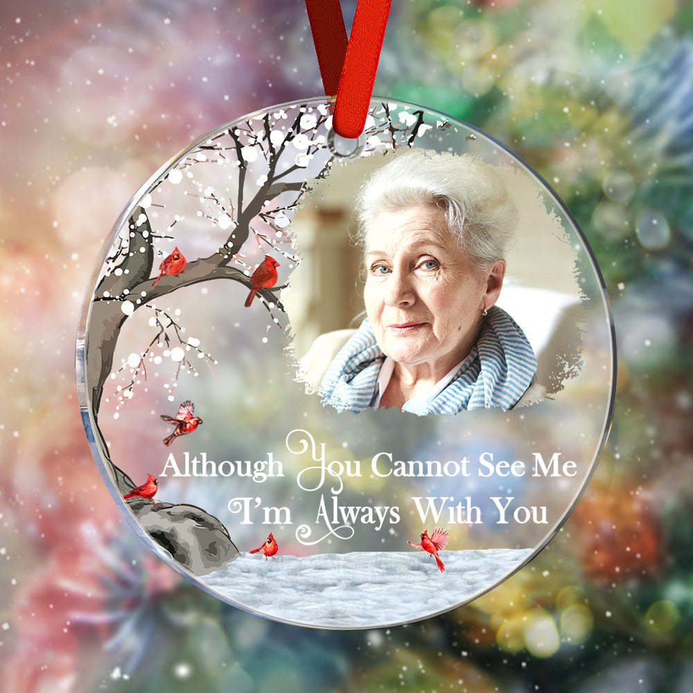Personalized Memorial Ornament with Photo Christmas Ornament Memorial Gift for Family or Friends - MyCameraRollKeychain