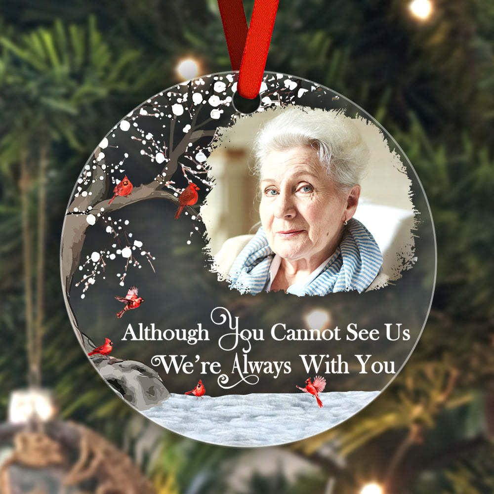 Personalized Memorial Ornament with Photo Christmas Ornament Memorial Gift for Family or Friends - MyCameraRollKeychain