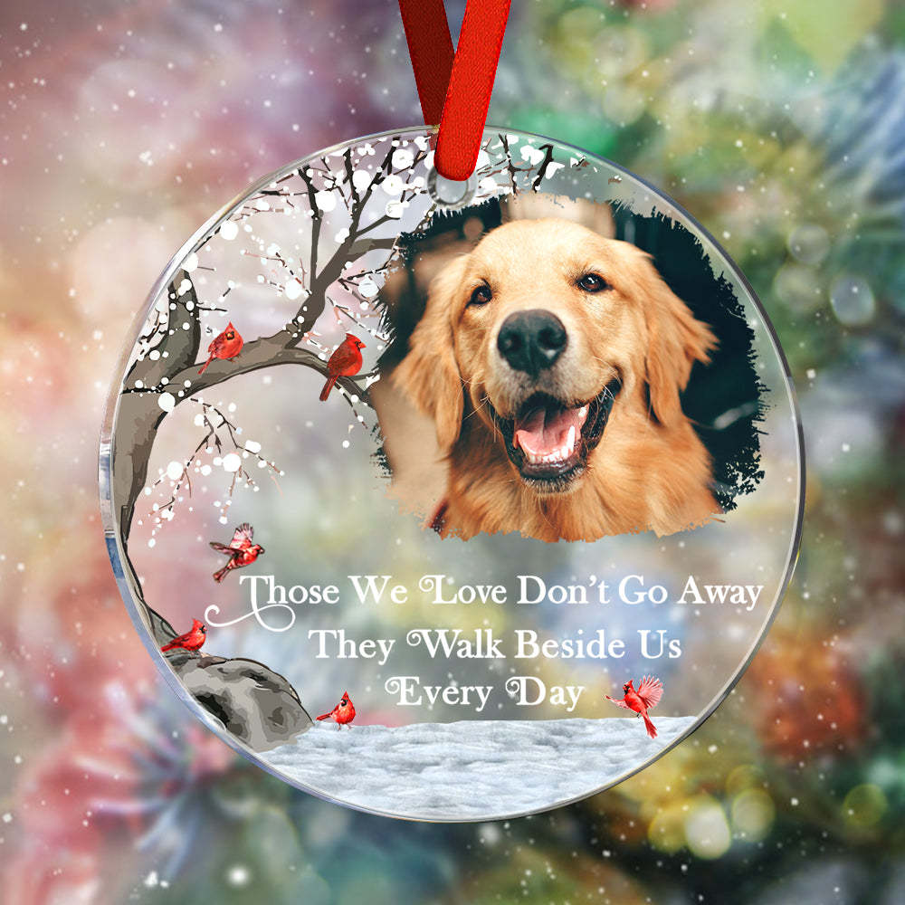 Personalized Memorial Ornament with Photo Christmas Ornament Memorial Gift for Family or Friends - MyCameraRollKeychain
