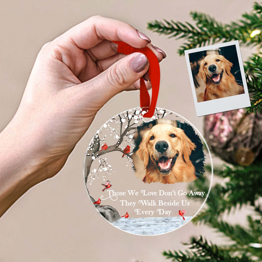 Personalized Memorial Ornament with Photo Christmas Ornament Memorial Gift for Family or Friends - MyCameraRollKeychain