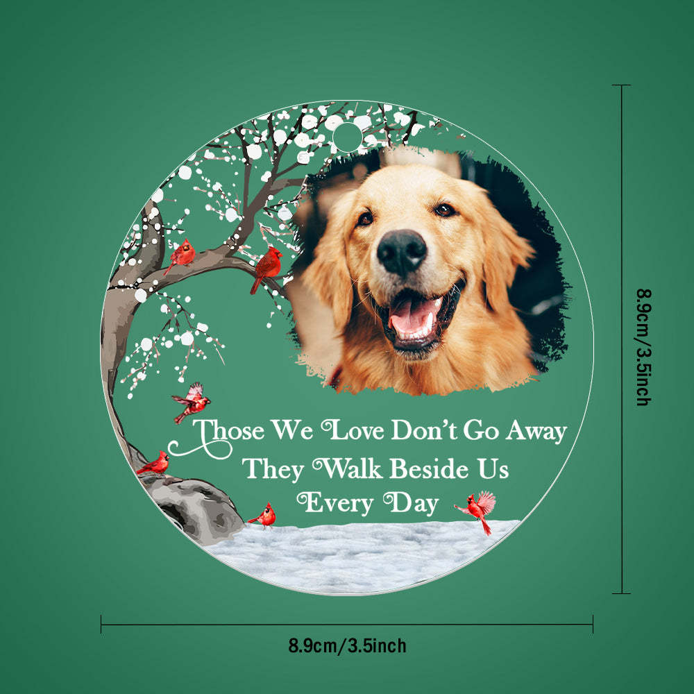 Personalized Memorial Ornament with Photo Christmas Ornament Memorial Gift for Family or Friends - MyCameraRollKeychain