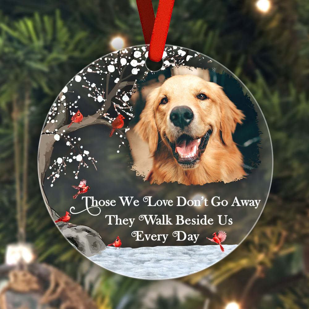 Personalized Memorial Ornament with Photo Christmas Ornament Memorial Gift for Family or Friends - MyCameraRollKeychain