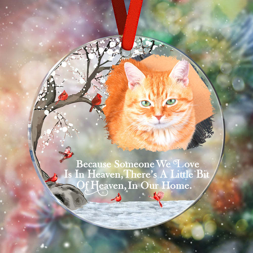 Personalized Memorial Ornament with Photo Christmas Ornament Memorial Gift for Family or Friends - MyCameraRollKeychain