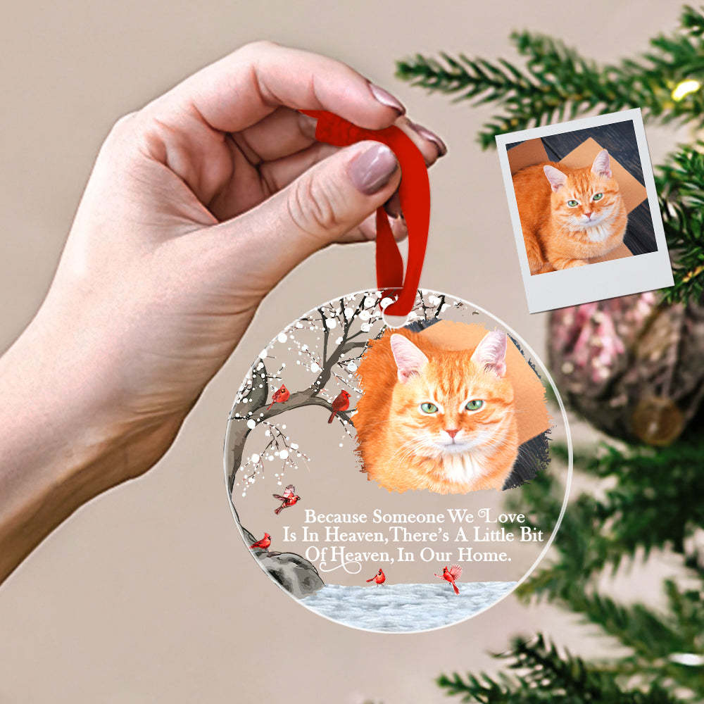 Personalized Memorial Ornament with Photo Christmas Ornament Memorial Gift for Family or Friends - MyCameraRollKeychain
