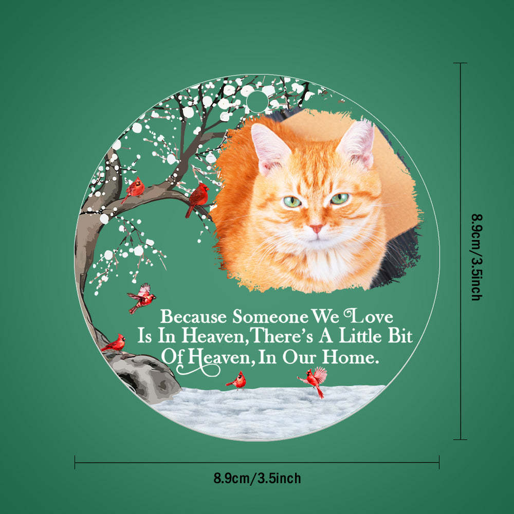 Personalized Memorial Ornament with Photo Christmas Ornament Memorial Gift for Family or Friends - MyCameraRollKeychain