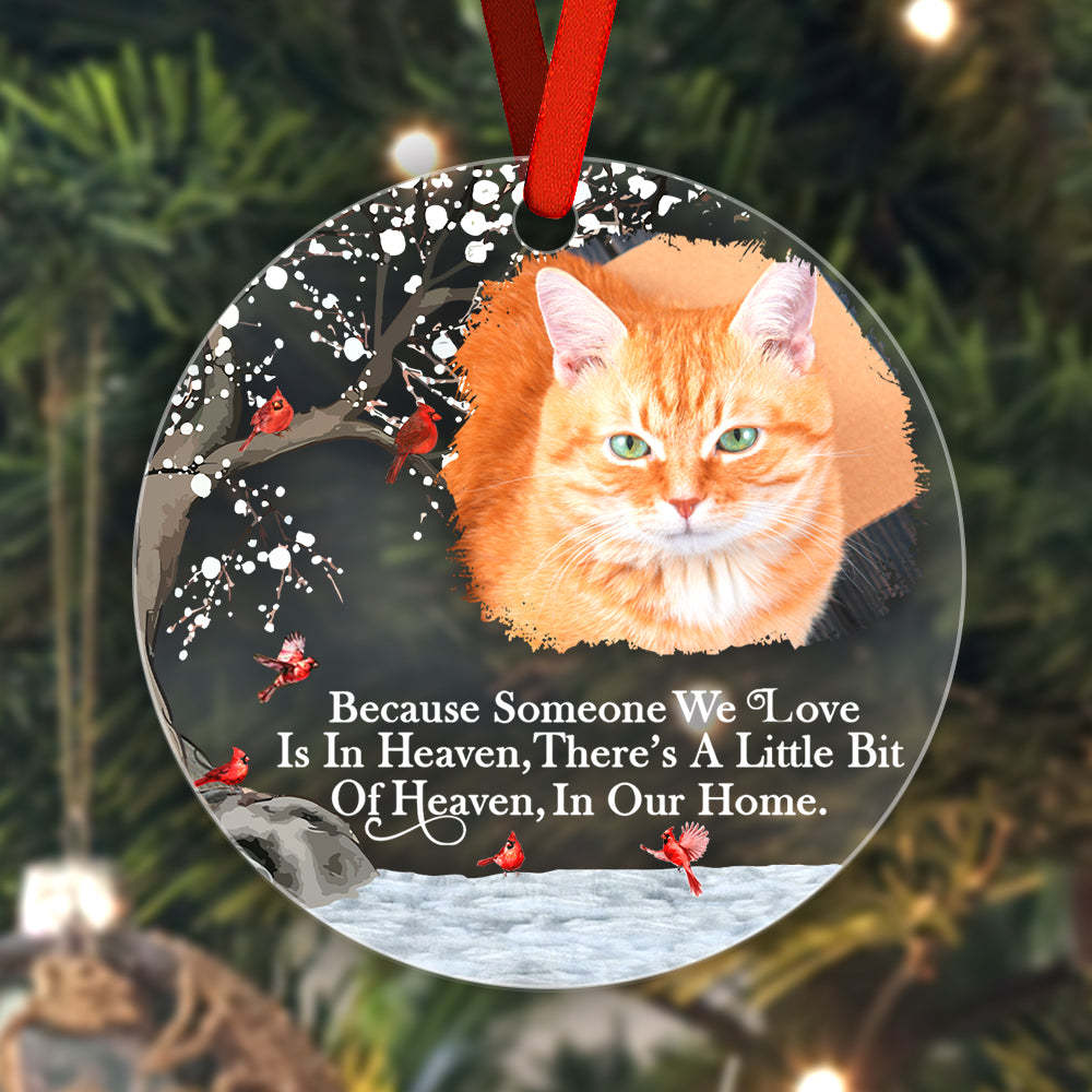 Personalized Memorial Ornament with Photo Christmas Ornament Memorial Gift for Family or Friends - MyCameraRollKeychain