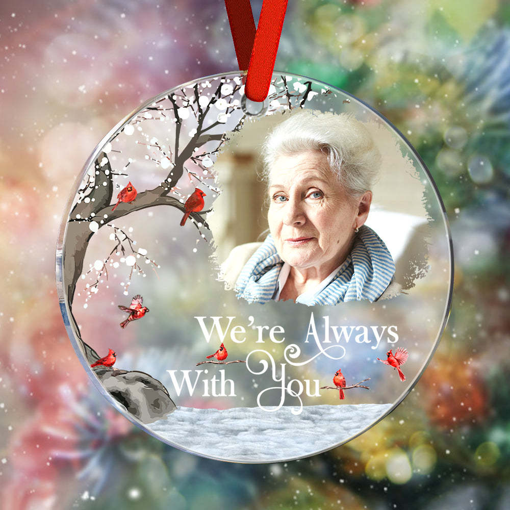 Personalized Memorial Ornament with Photo Christmas Ornament Memorial Gift for Family or Friends - MyCameraRollKeychain