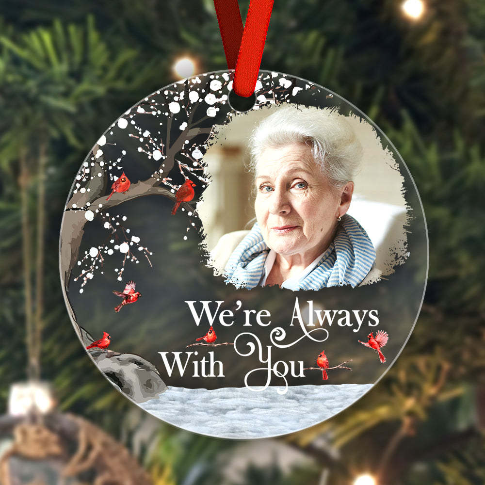 Personalized Memorial Ornament with Photo Christmas Ornament Memorial Gift for Family or Friends - MyCameraRollKeychain