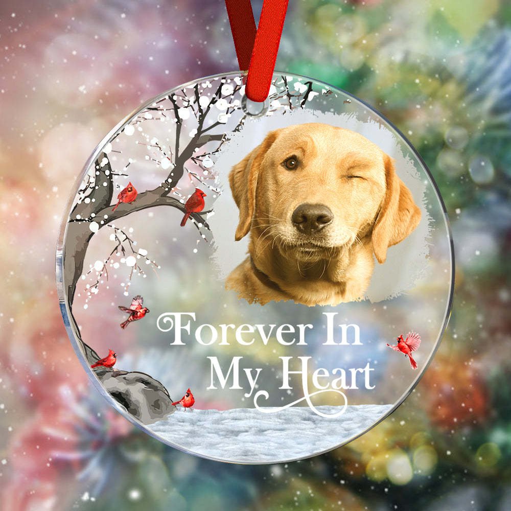 Personalized Memorial Ornament with Photo Christmas Ornament Memorial Gift for Family or Friends - MyCameraRollKeychain