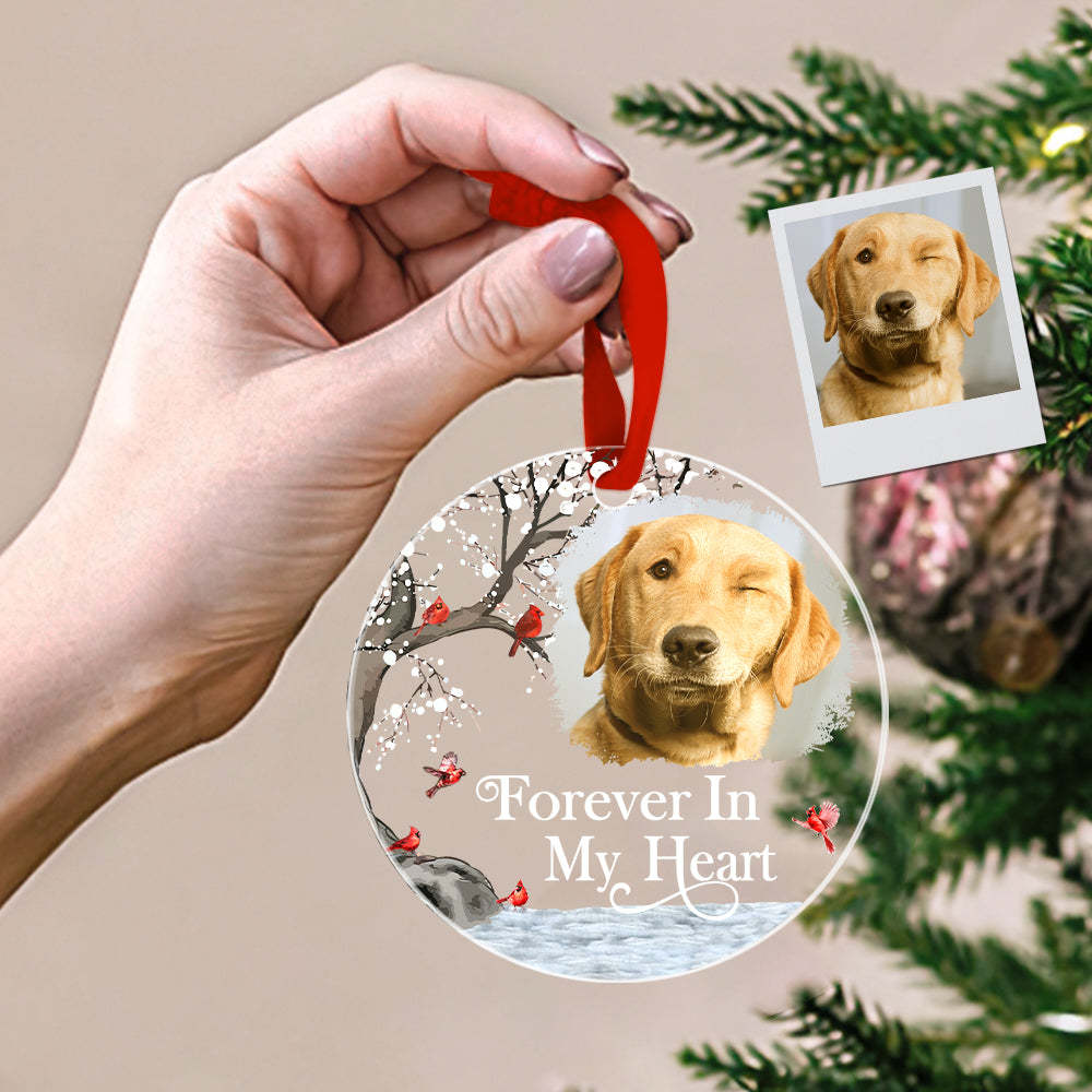 Personalized Memorial Ornament with Photo Christmas Ornament Memorial Gift for Family or Friends - MyCameraRollKeychain