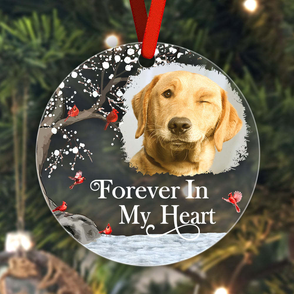 Personalized Memorial Ornament with Photo Christmas Ornament Memorial Gift for Family or Friends - MyCameraRollKeychain