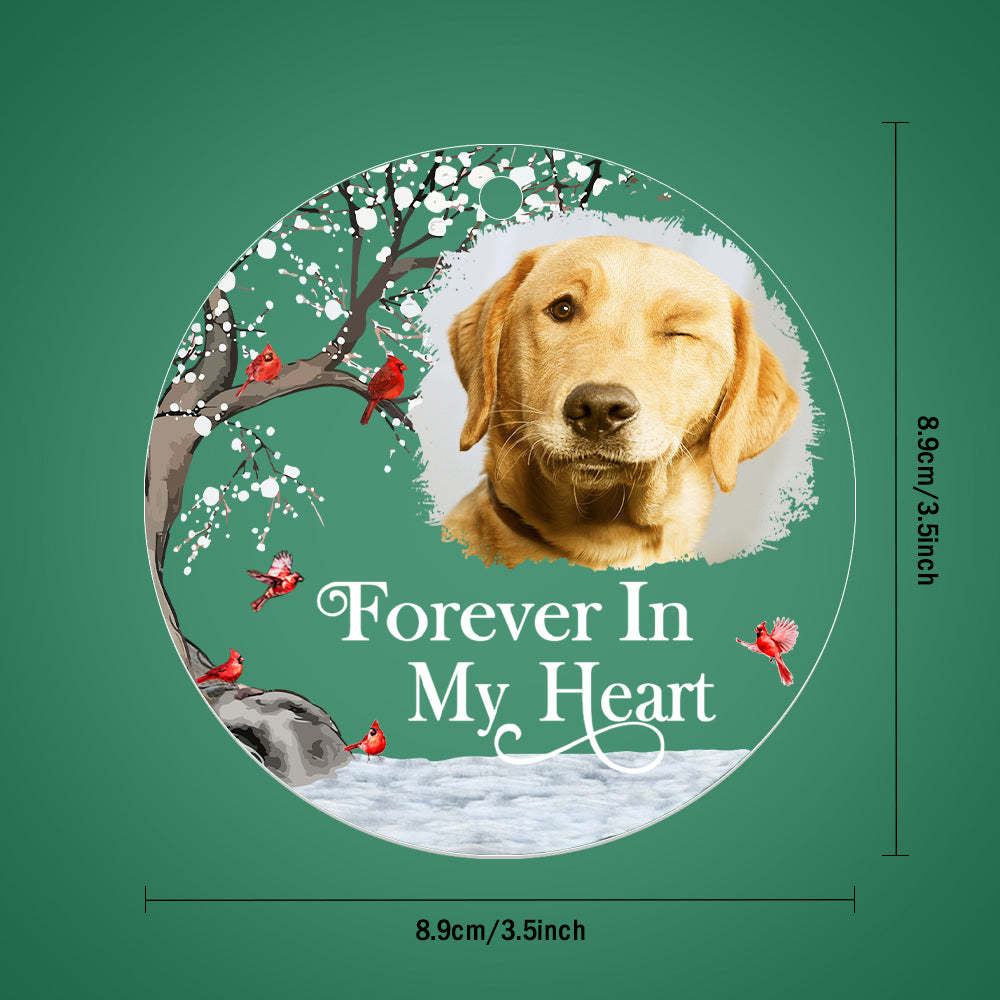 Personalized Memorial Ornament with Photo Christmas Ornament Memorial Gift for Family or Friends - MyCameraRollKeychain