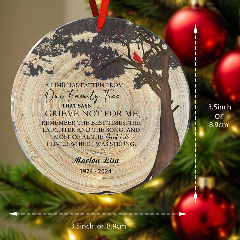 Personalized Memorial Christmas Ornaments Loss of Loved One Ornaments Remembrance Gifts - MyCameraRollKeychain
