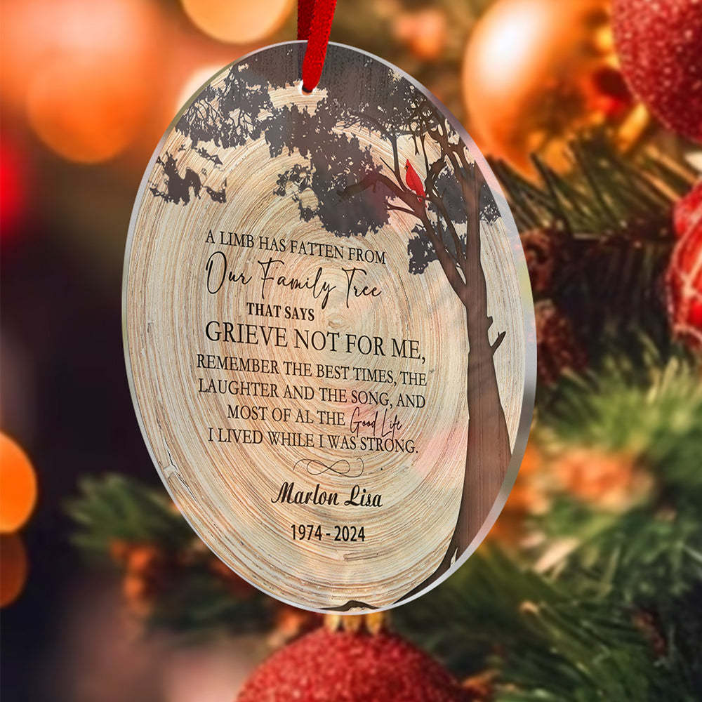 Personalized Memorial Christmas Ornaments Loss of Loved One Ornaments Remembrance Gifts - MyCameraRollKeychain