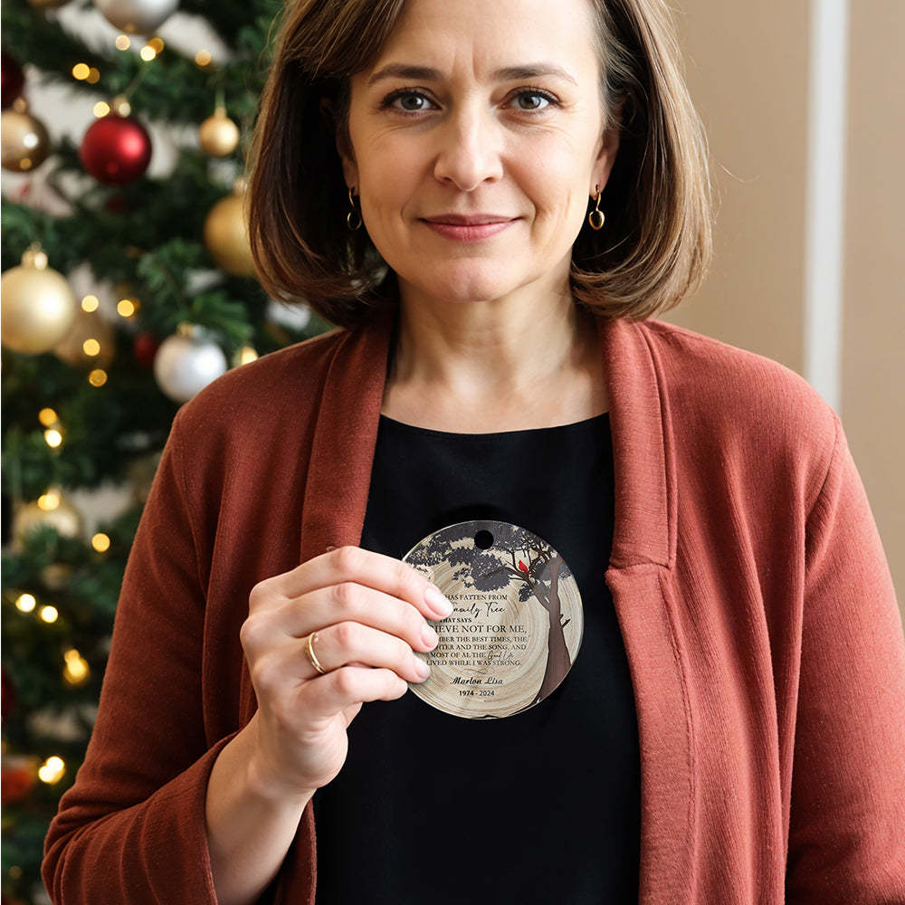 Personalized Memorial Christmas Ornaments Loss of Loved One Ornaments Remembrance Gifts - MyCameraRollKeychain