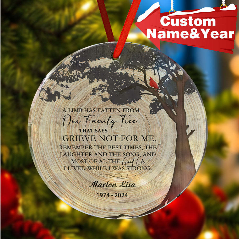 Personalized Memorial Christmas Ornaments Loss of Loved One Ornaments Remembrance Gifts - MyCameraRollKeychain
