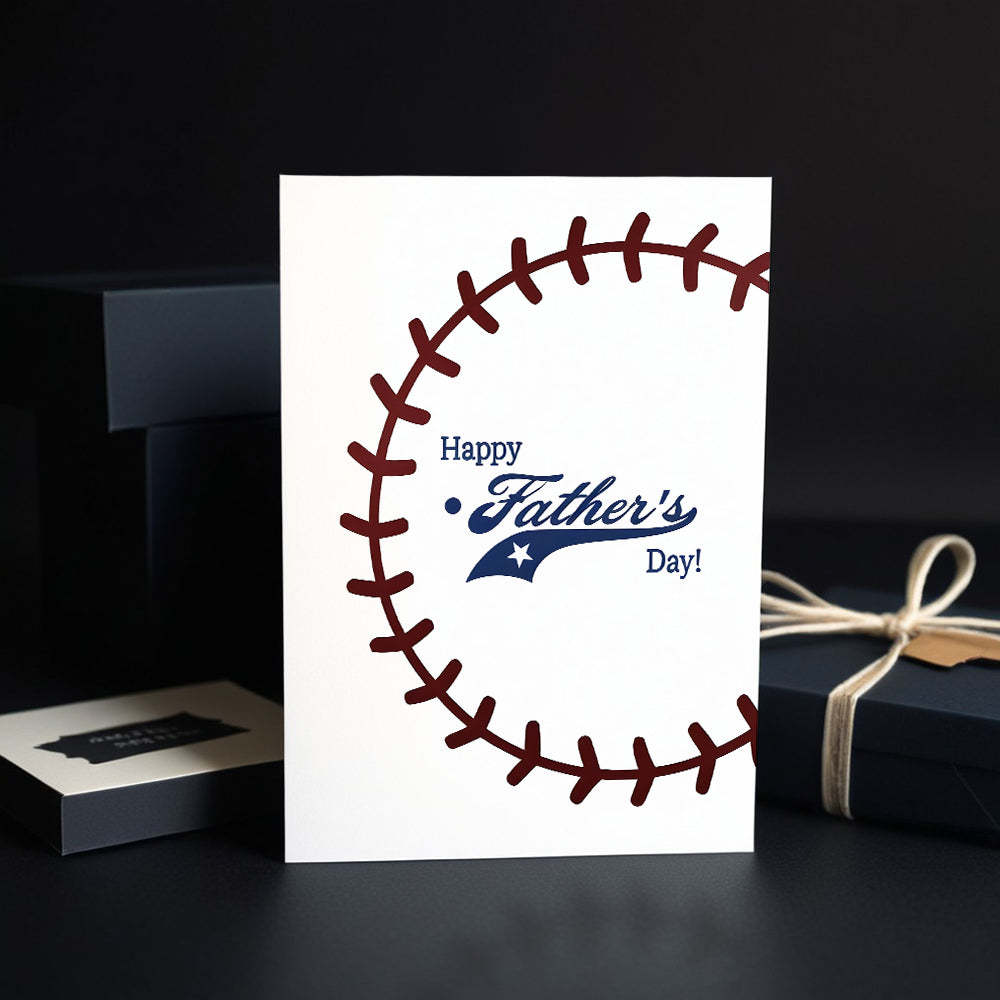 Father's Day Card Baseball Card Dad Card for Dad Sports Fan Card - MyCameraRollKeychain
