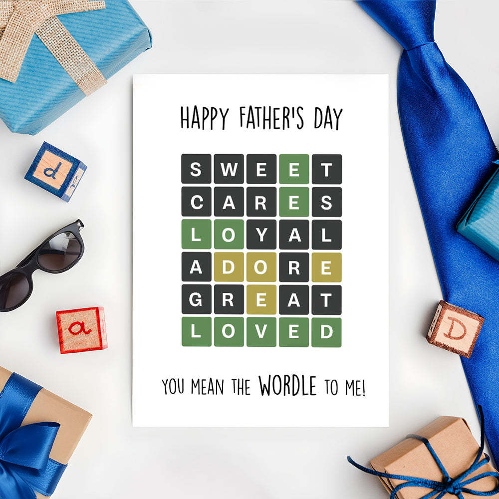 Father's Day Card Trend Father's Day Card Cute Father's Day Card Happy Father's Day - MyCameraRollKeychain