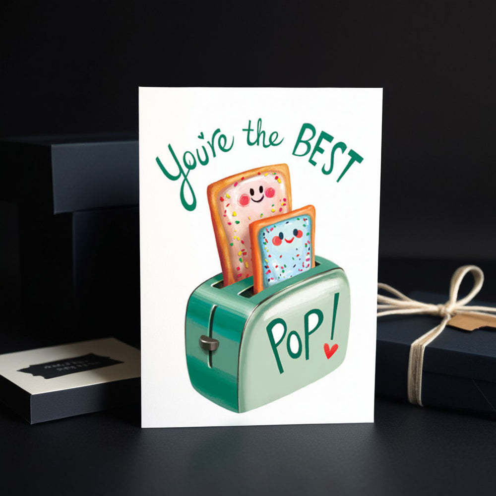 Fathers Day Card Dad Birthday Card Best Pop Card for Dad Father Birthday Card - MyCameraRollKeychain