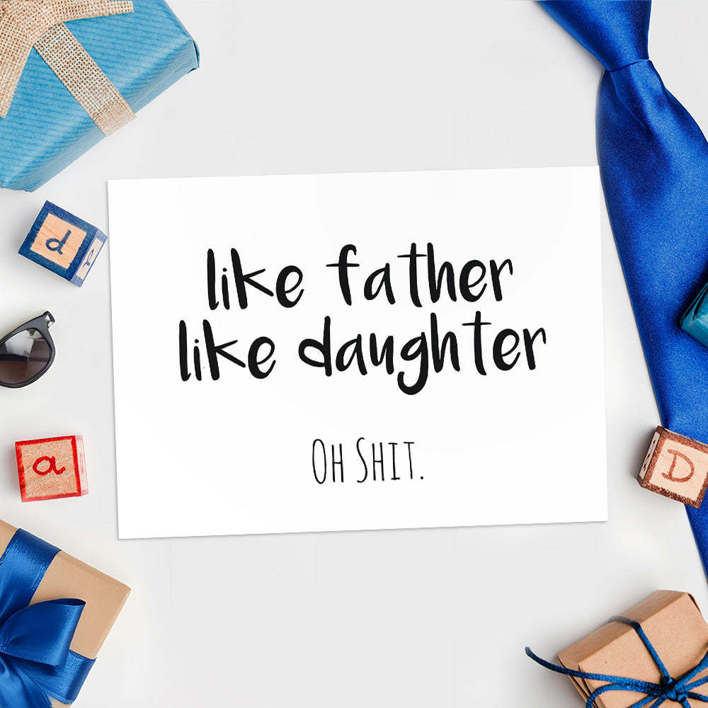 Humor Card for Dad Funny Fathers Day Card from Daughter Fathers Day Card - MyCameraRollKeychain
