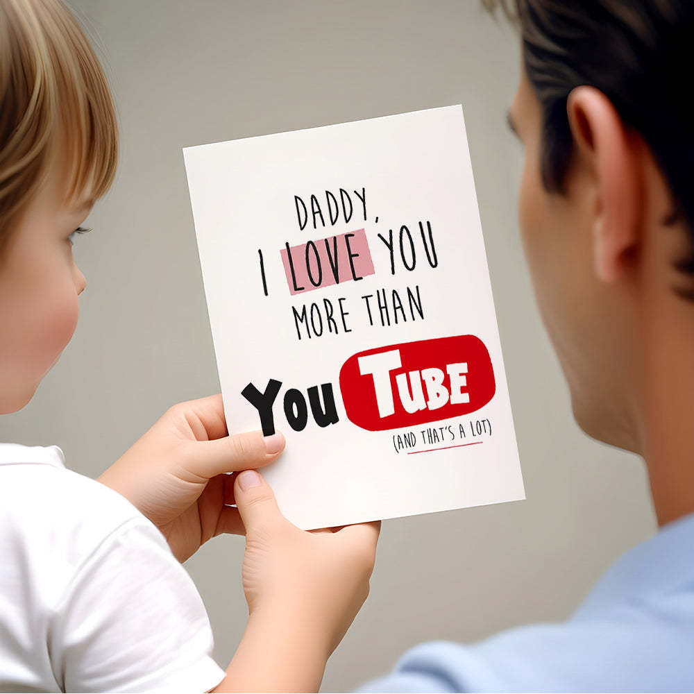 Father's Day Card Gift Card For Dad Funny Cute Card - MyCameraRollKeychain