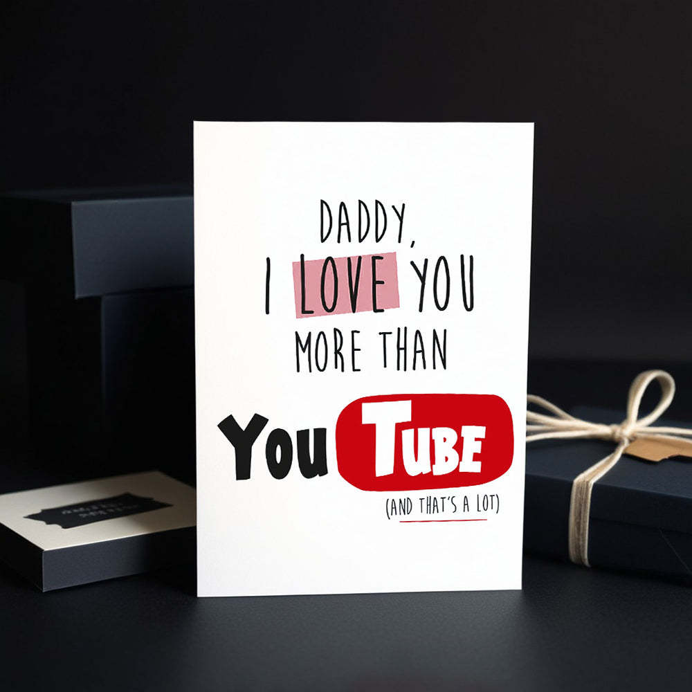 Father's Day Card Gift Card For Dad Funny Cute Card - MyCameraRollKeychain