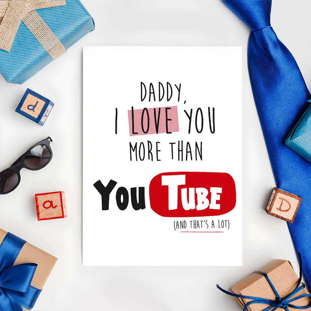 Father's Day Card Gift Card For Dad Funny Cute Card - MyCameraRollKeychain