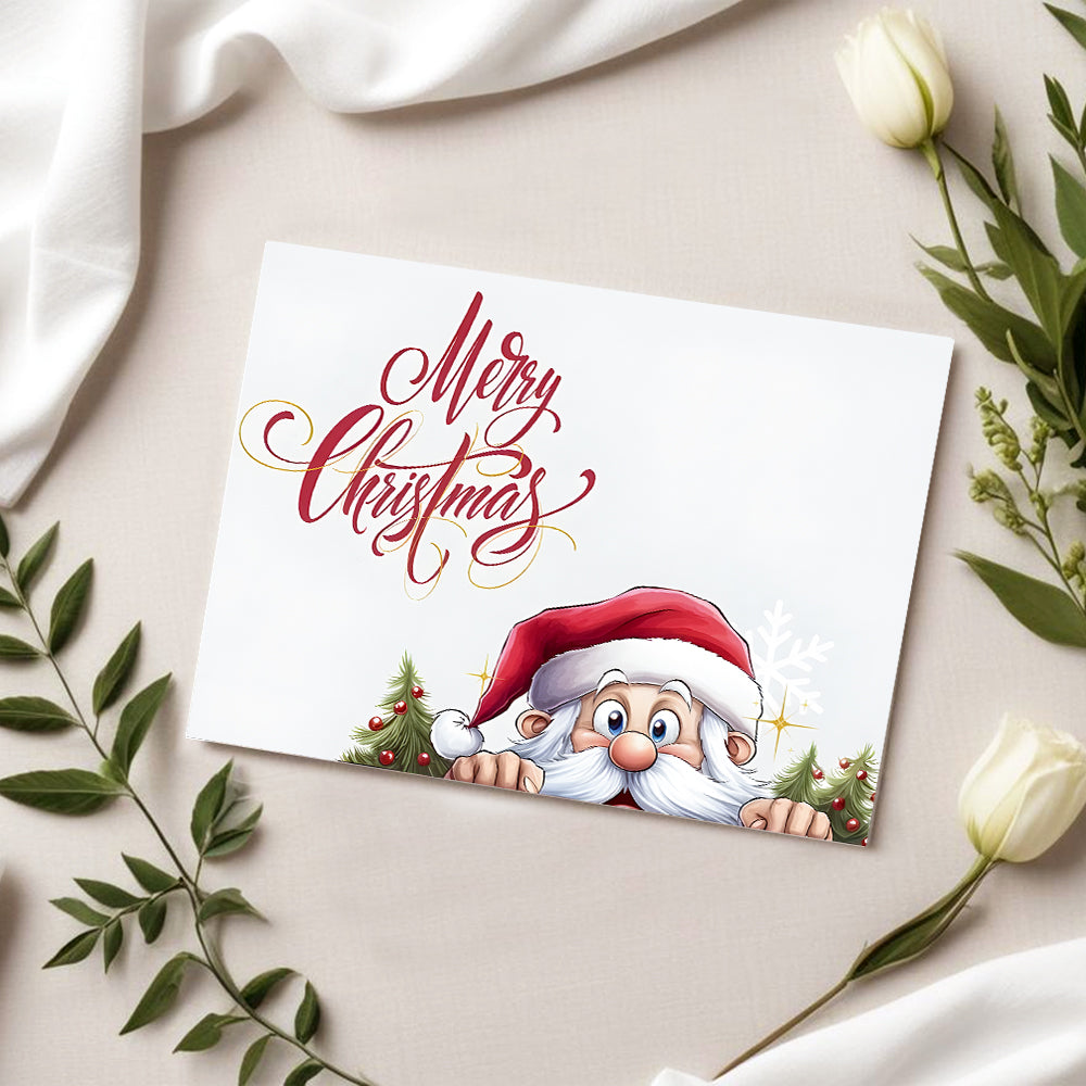 Merry Christmas Card Santa Claus Greeting Card