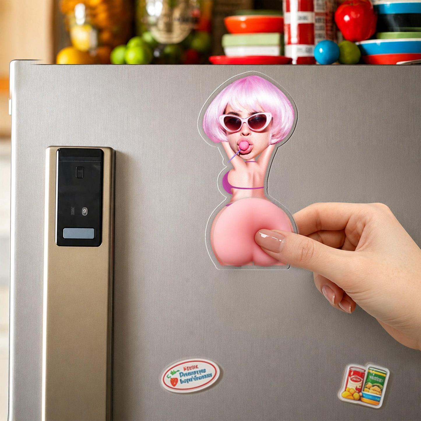 Custom Face Squishy Belly Anti-collision Sticker Personalized Photo Sticker with Soft Squeeze Belly Fathers Day Gift
