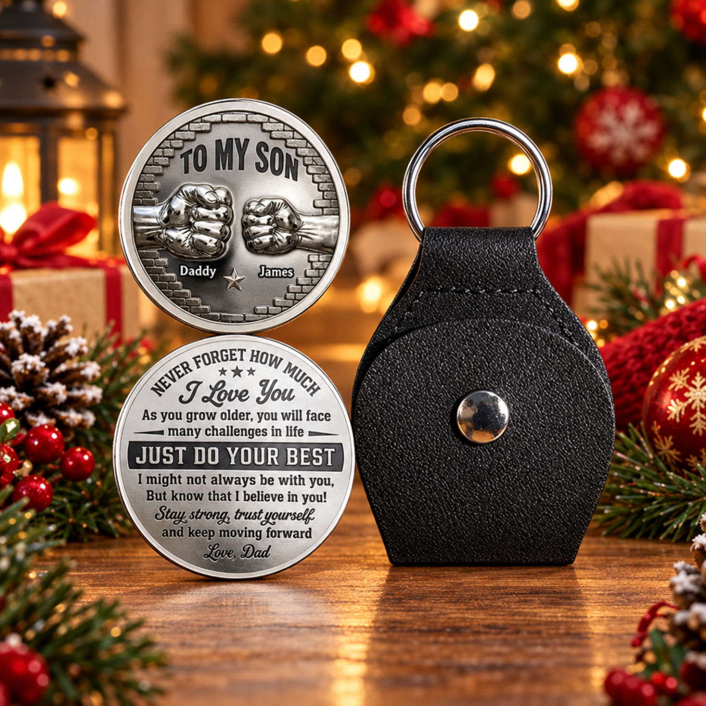 Christmas Gifts for My Son I Believe In You - Personalized Custom Pocket Hug 2D Look 3D Pop